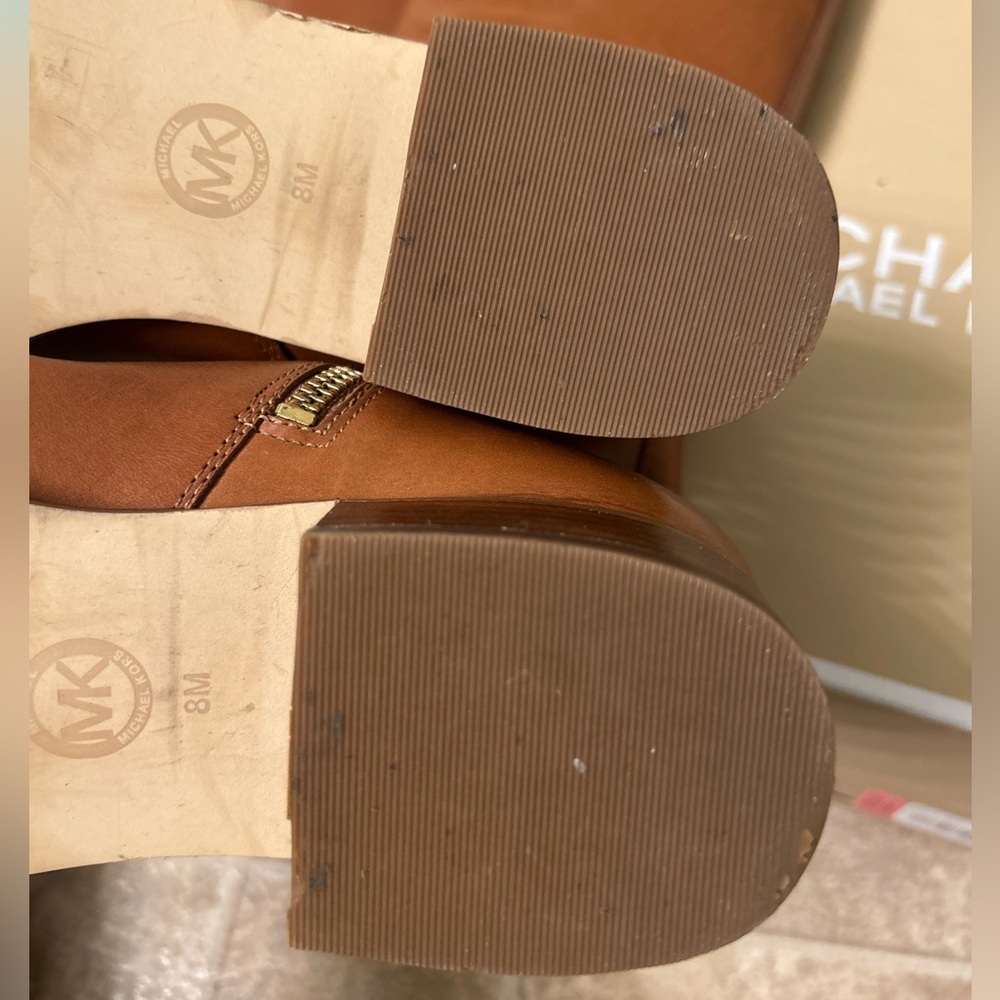 Michael Kors Tan Leather Riding Boots - Picture 5 of 16